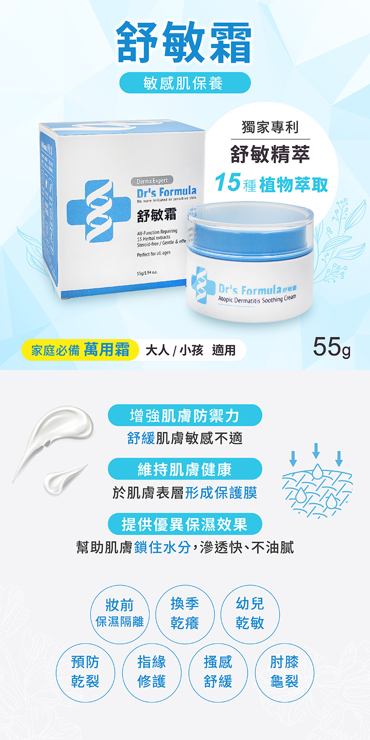 台塑生醫 舒敏霜 55g 說明圖